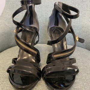 Sky High Black Patent Guess Heels